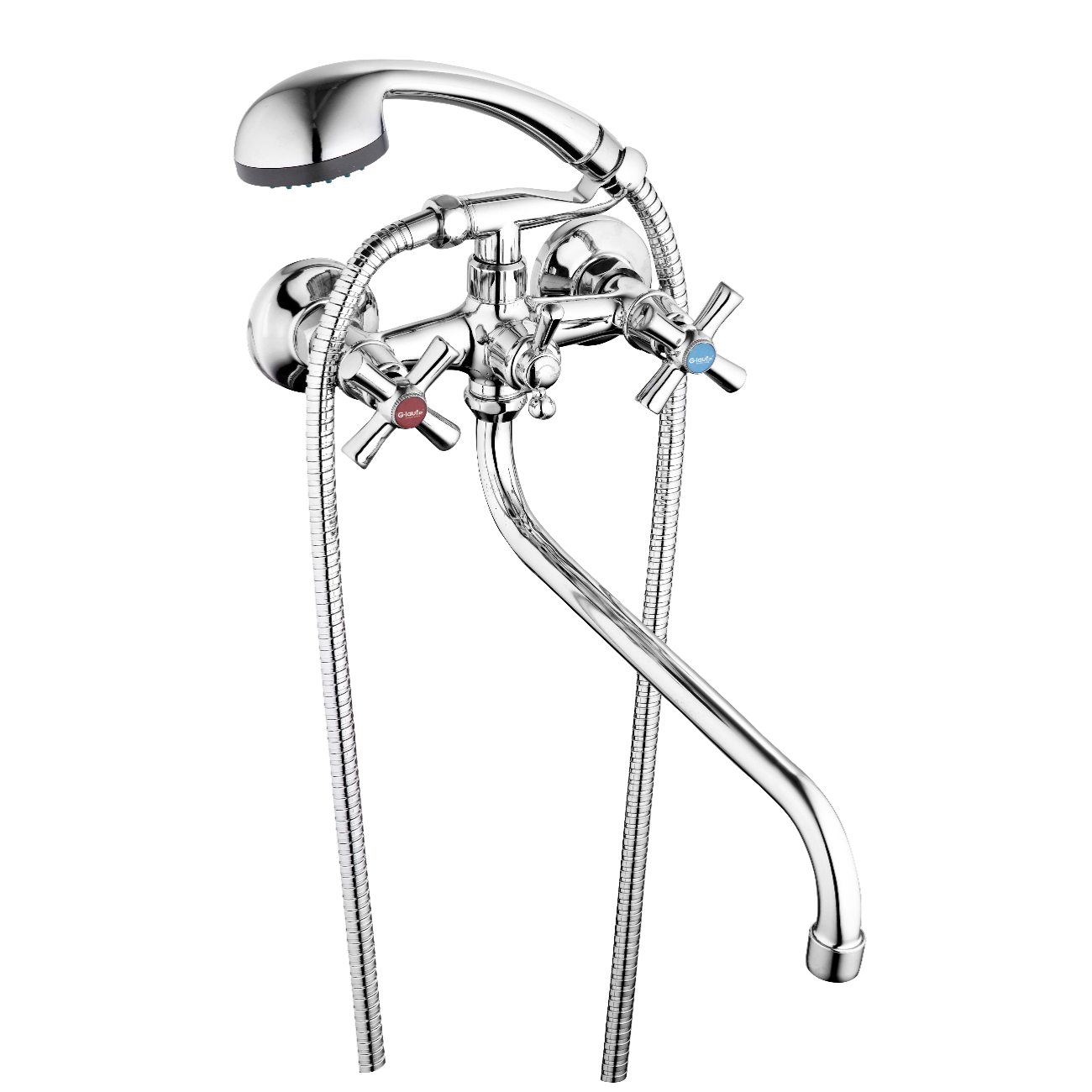 Смеситель для ванны G-Lauf QFR7-A722 двуручковый