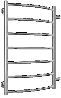 Полотенцесушитель ТЕРМИНУС НЕРЖ.  ЛЕСЕНКА  "КЛАССИК"  БОК. ПОДКЛ.  П7 400*796 бок.подкл. м/о раст. 60см